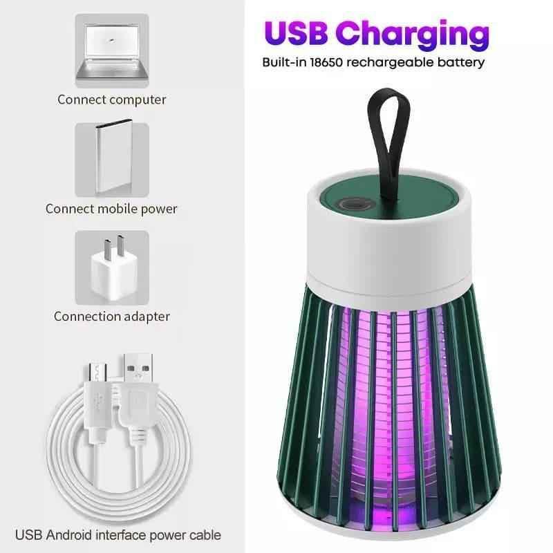 USB Powered Mosquito Killer Lamp, Electric Insect Trap, LED Bug Zapper for Mosquito Control.