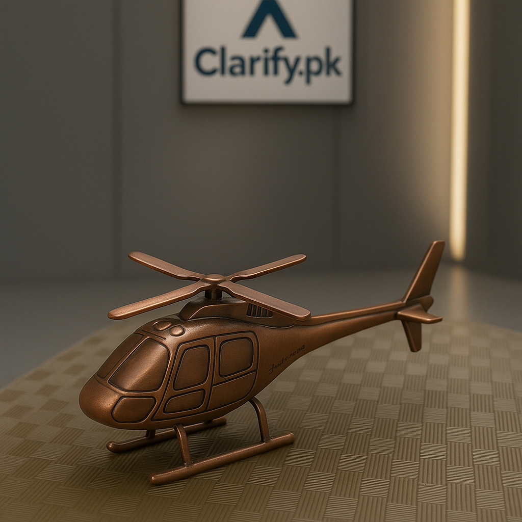 Metal Helicopter Showpiece – Vintage Desk Décor