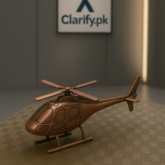 Metal Helicopter Showpiece – Vintage Desk Décor