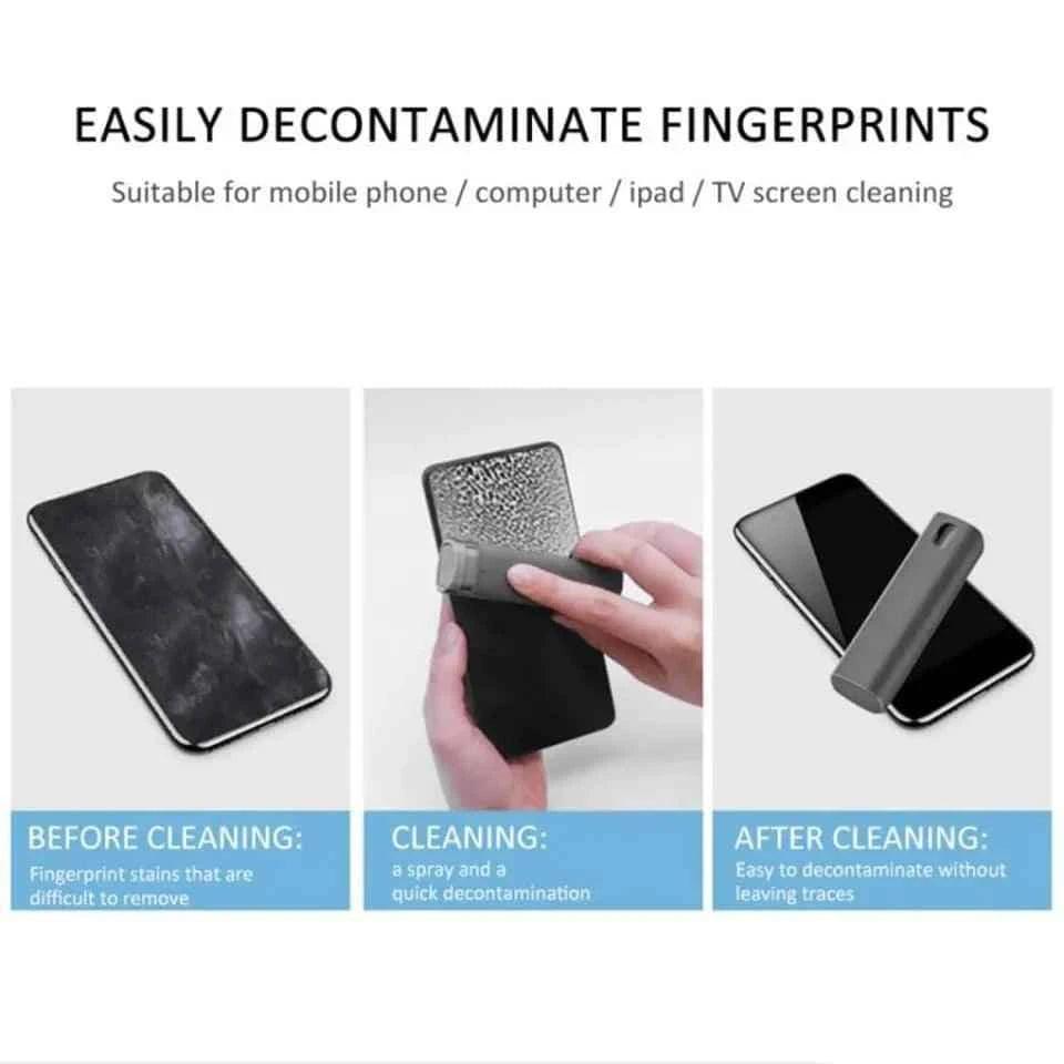 Portable Screen Cleaner Spray for Mobile Phones and Computers, Touchscreen Dust Remover with Disinfecting and Sterilizing Function.