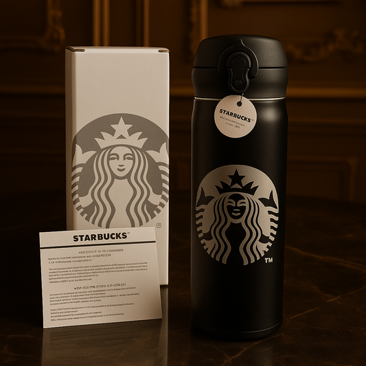 Starbucks Matte Black Stainless Steel Bottle - Premium Edition