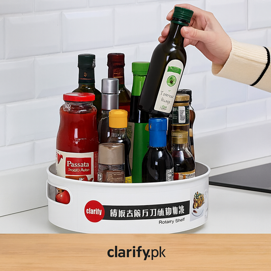 Rotating Storage Tray – 360° Kitchen Organizer