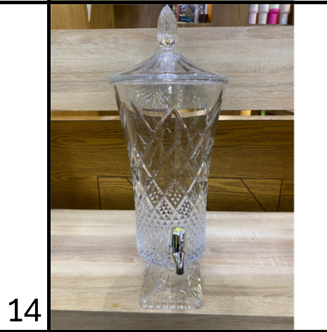 Premium 4.5L Diamond-Cut Crystal Beverage Dispenser – Elegant Home Décor Server