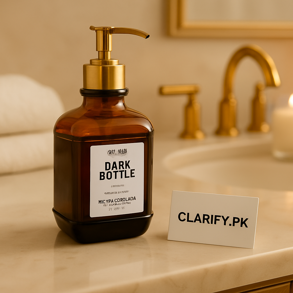 Black Soap & Lotion Dispenser with Gold Pump – Elegant Refillable Bottle