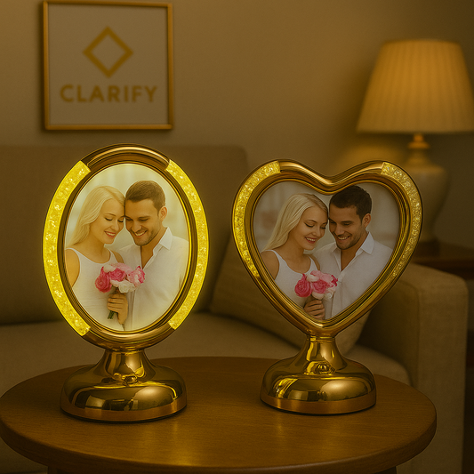 LED Photo Frame with 3 Light Shades – Modern Decorative Frame