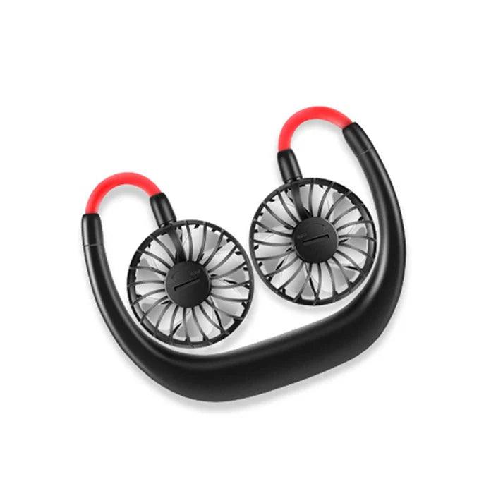 Rechargeable Neck Fan - Portable Dual Head Hands-Free Cooling Fan