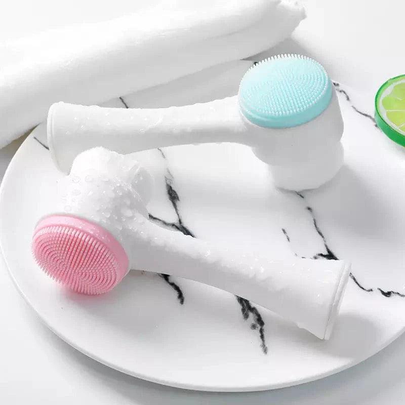Double Sided Silicone Facial Cleanser Brush for Deep Cleansing and Exfoliation - Clarify.pk