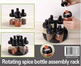 6 Pcs Rotating Spice Rack Organizer for Kitchen Storage - Clarify.pk