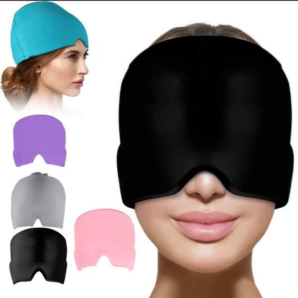 Migraine Relief Hat headache hat Gel Hot Cold Therapy Ice Cap For Relieve Pain Ice Hat Eye Mask.