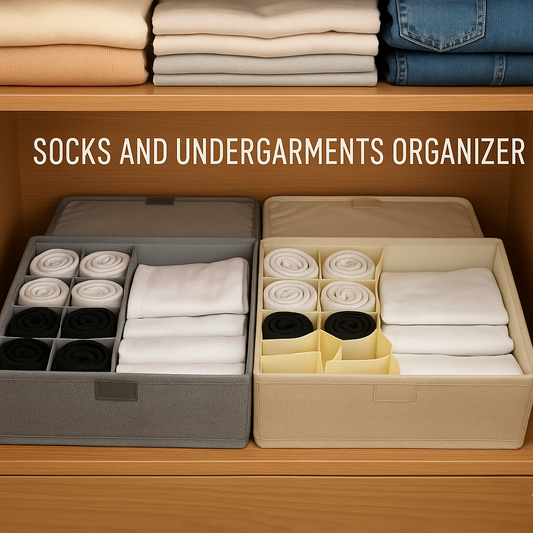 Socks & Undergarments Organizer – Drawer Storage Box (Random color)
