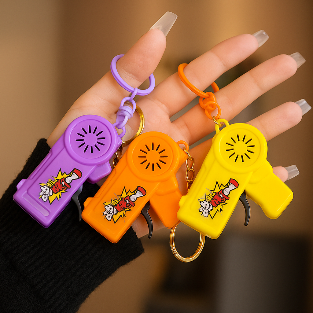 Mini Gun Style Keychain – Cool Metal Key Holder (Random Color)