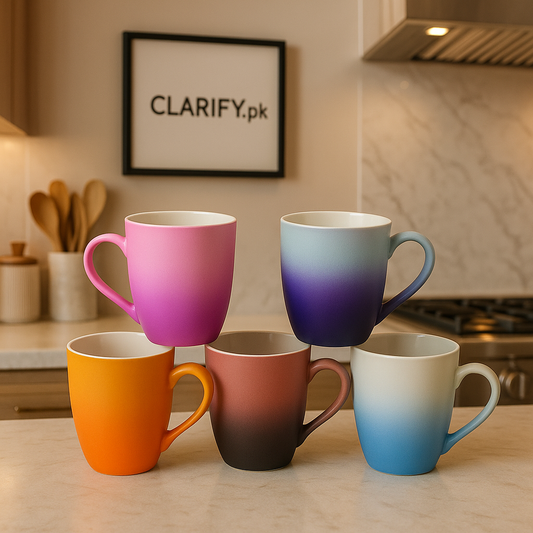 Premium Gradient Mug Collection – Multicolor Ceramic Drinkware (each)(Random color)