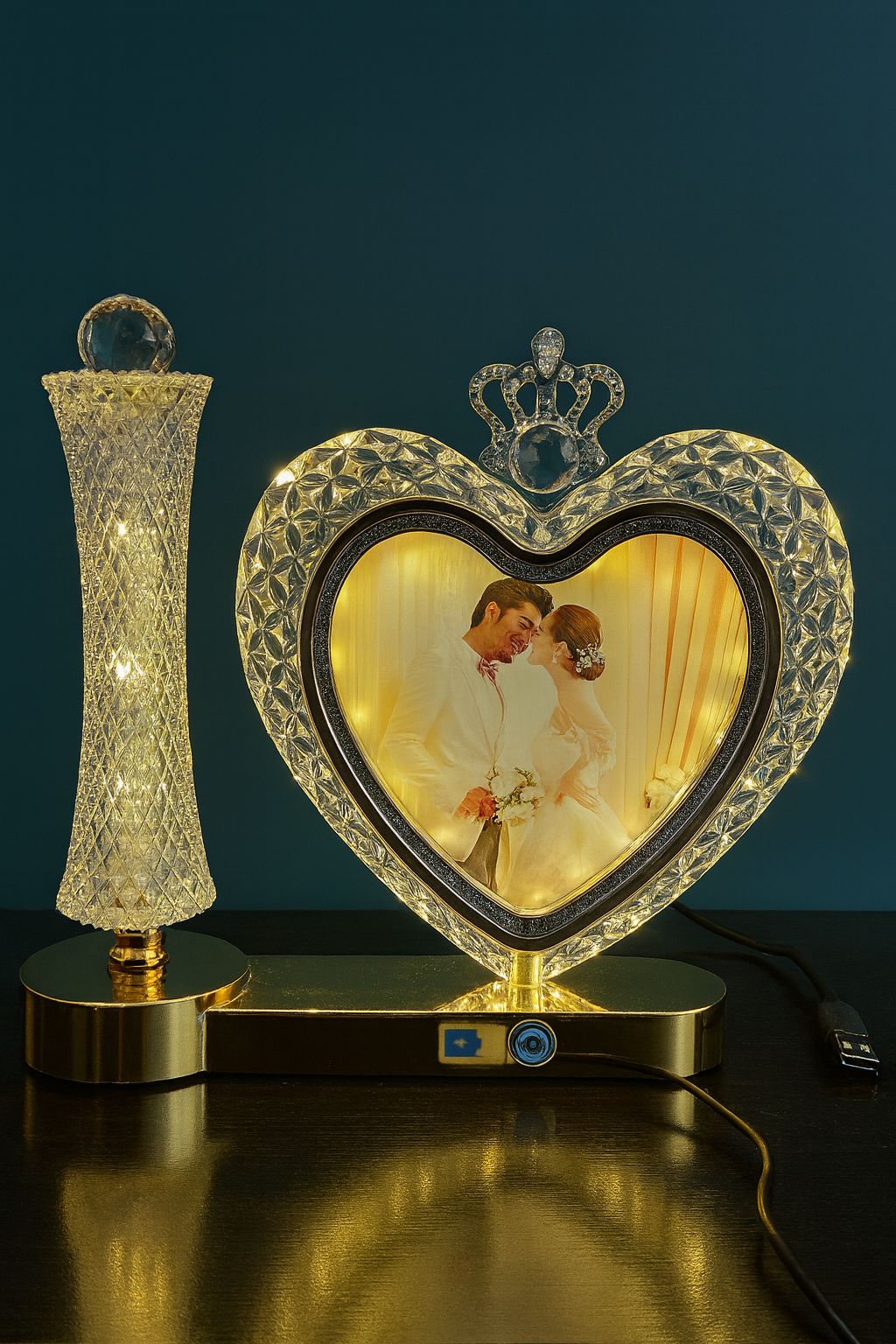 LED Couple Photo Frame – Romantic Gift with Light Effect