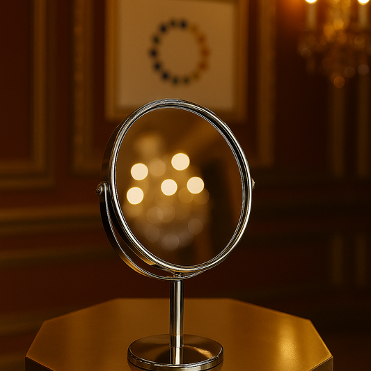 Mini Metal Makeup Mirror – Compact Pocket Design