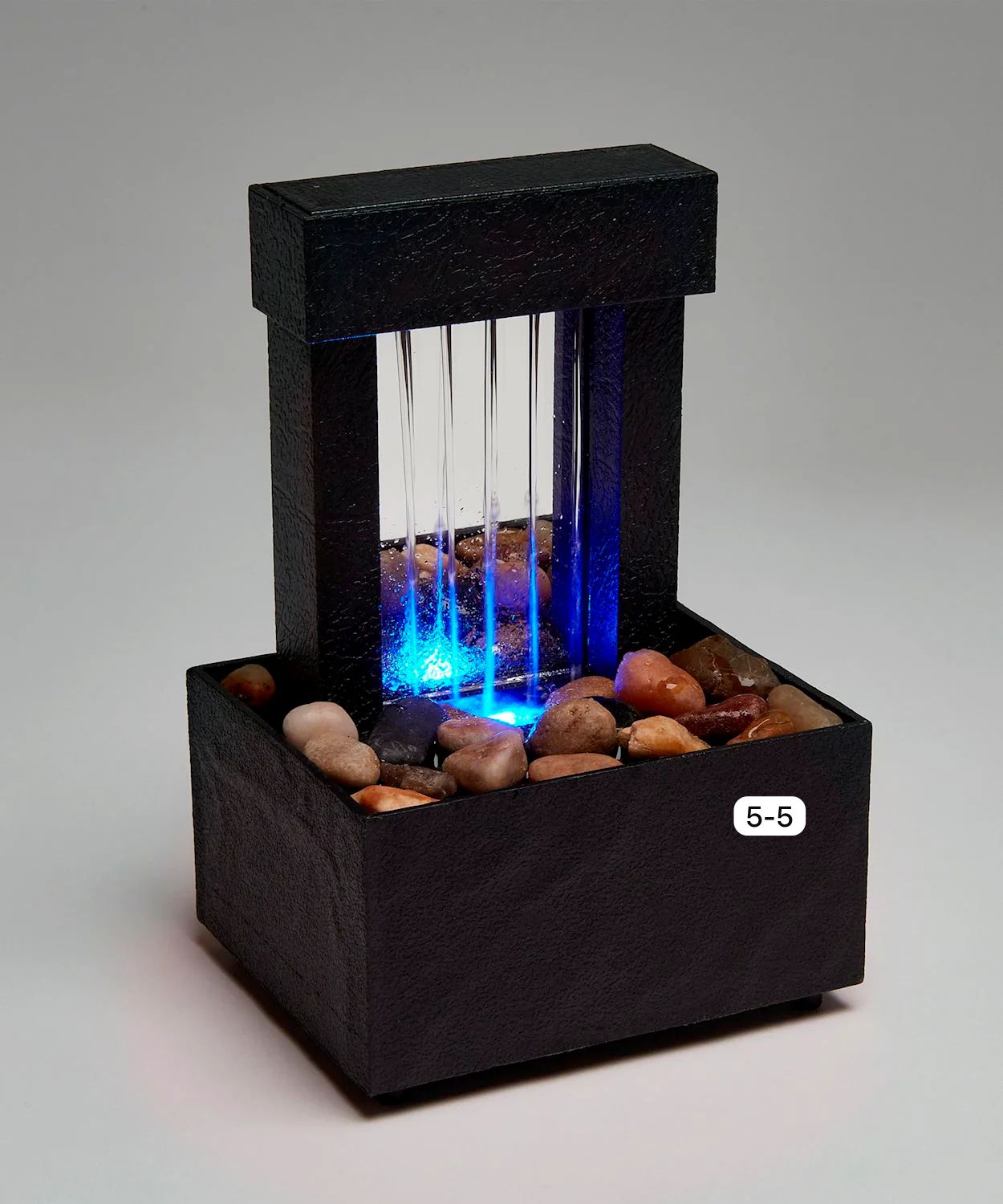 Modern LED Water Fountain – Electric Indoor Decor with Pebbles