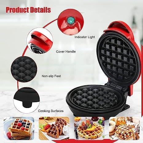Mini Waffle Maker - Compact and Easy-to-Use for Quick Breakfasts