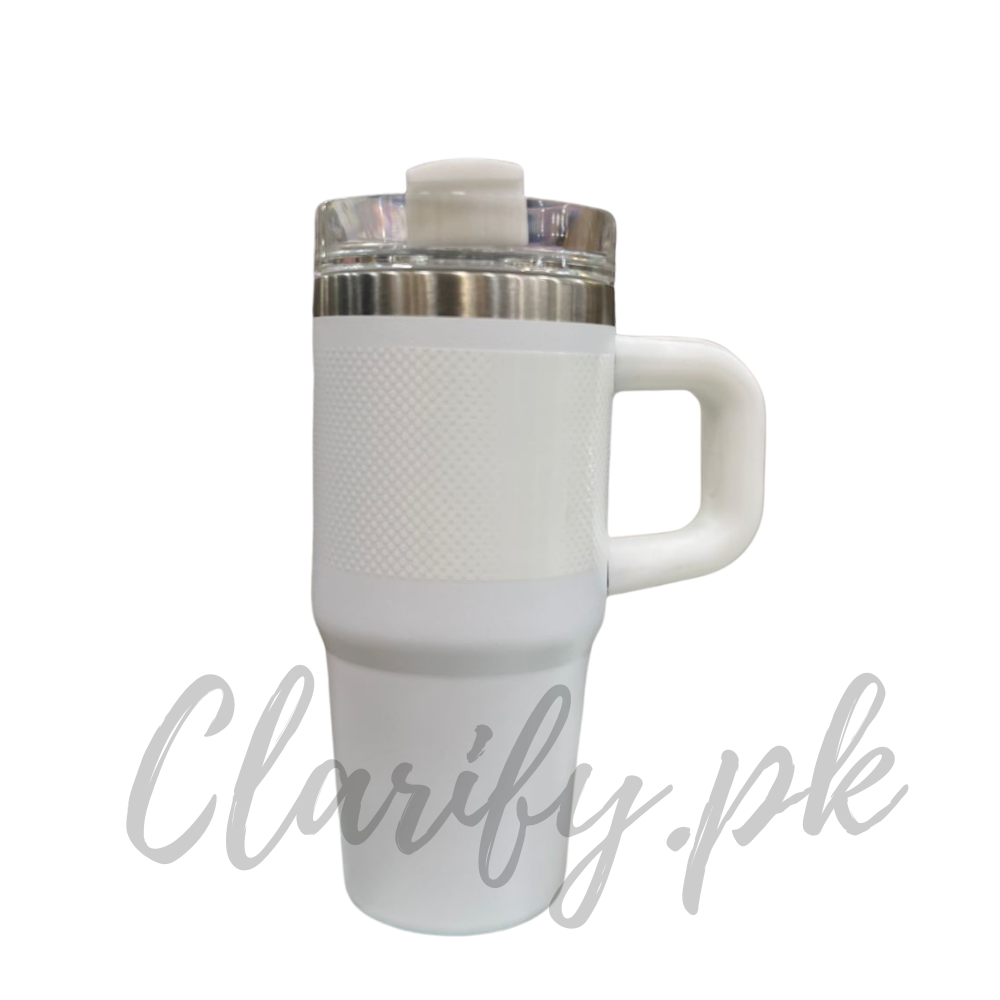 Premium Classic White Texture 14oz Mini Tumbler – 420ml