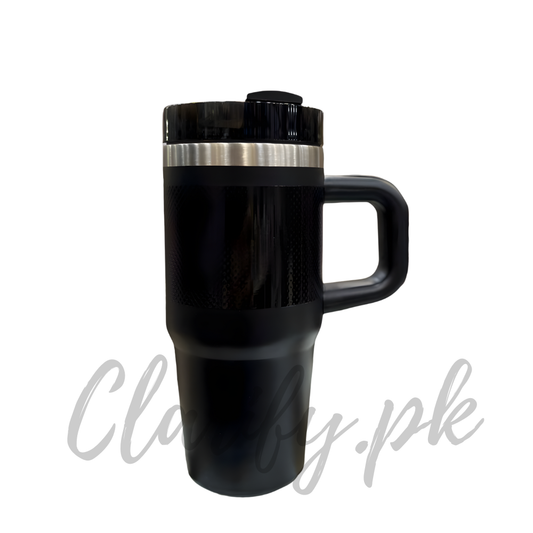 Premium Matte Black Texture Mini Tumbler – 14oz (420ml)