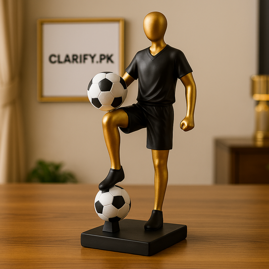 Abstract Football Player Sculpture – Luxury Fiber Sports Statue