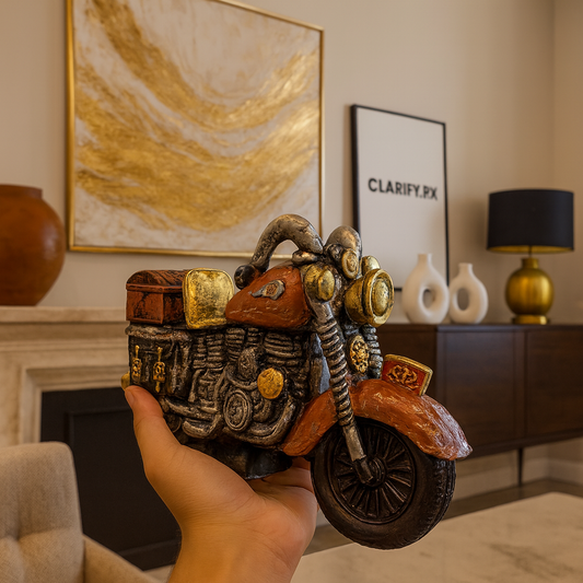 Vintage Bike Design Showpiece – Metal Home Décor Ornament