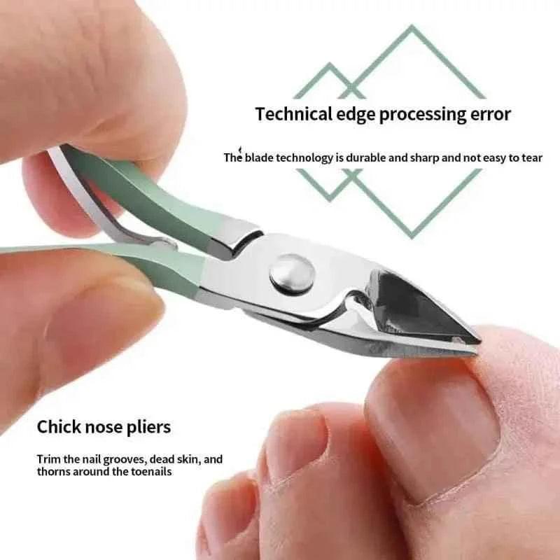 Clarify.pk 16-piece manicure pedicure set with durable sharp chick nose pliers trimming toenails