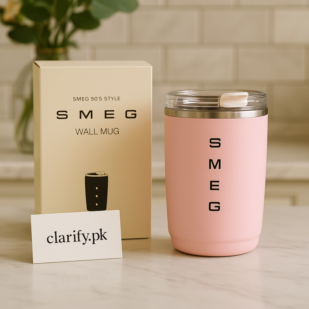 Pink SMEG Insulated Mug – Luxury Travel Cup