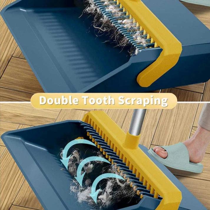 Broom and Dustpan Set with Scoop and Cleaning Brush for Efficient Cleaning - Clarify.pk