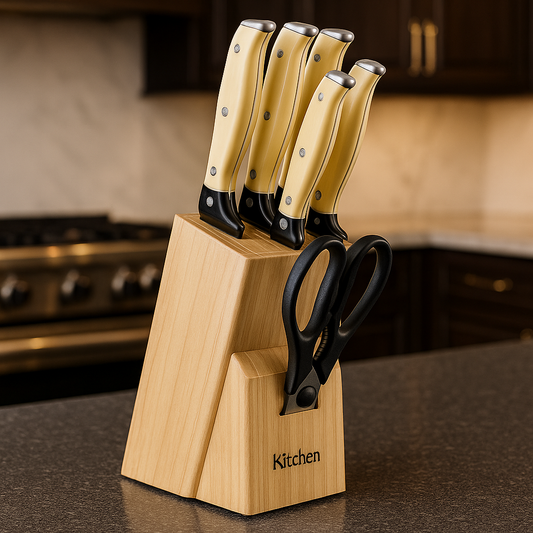 8 Pcs Knives Set with Wooden Block – Kitchen Prince