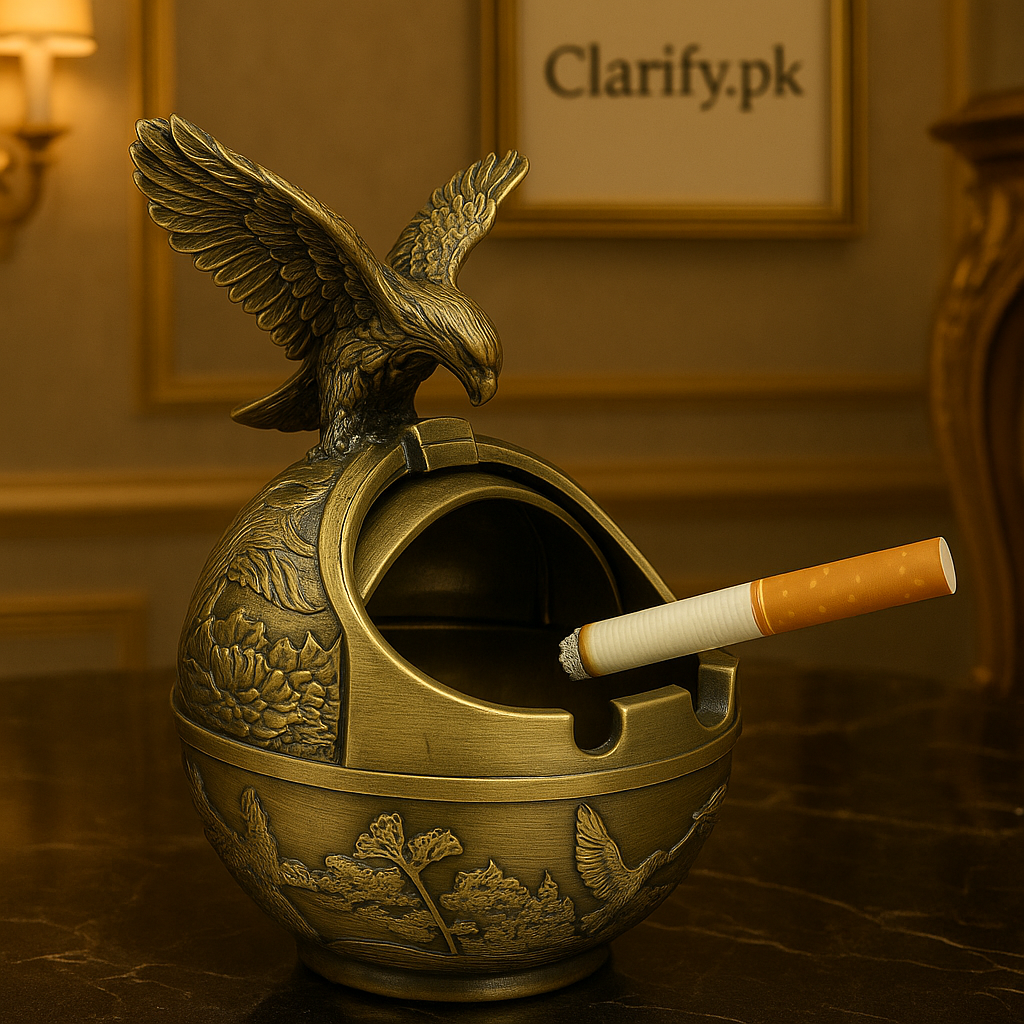 Metal Eagle Ashtray – Vintage Decorative Cigarette Holder