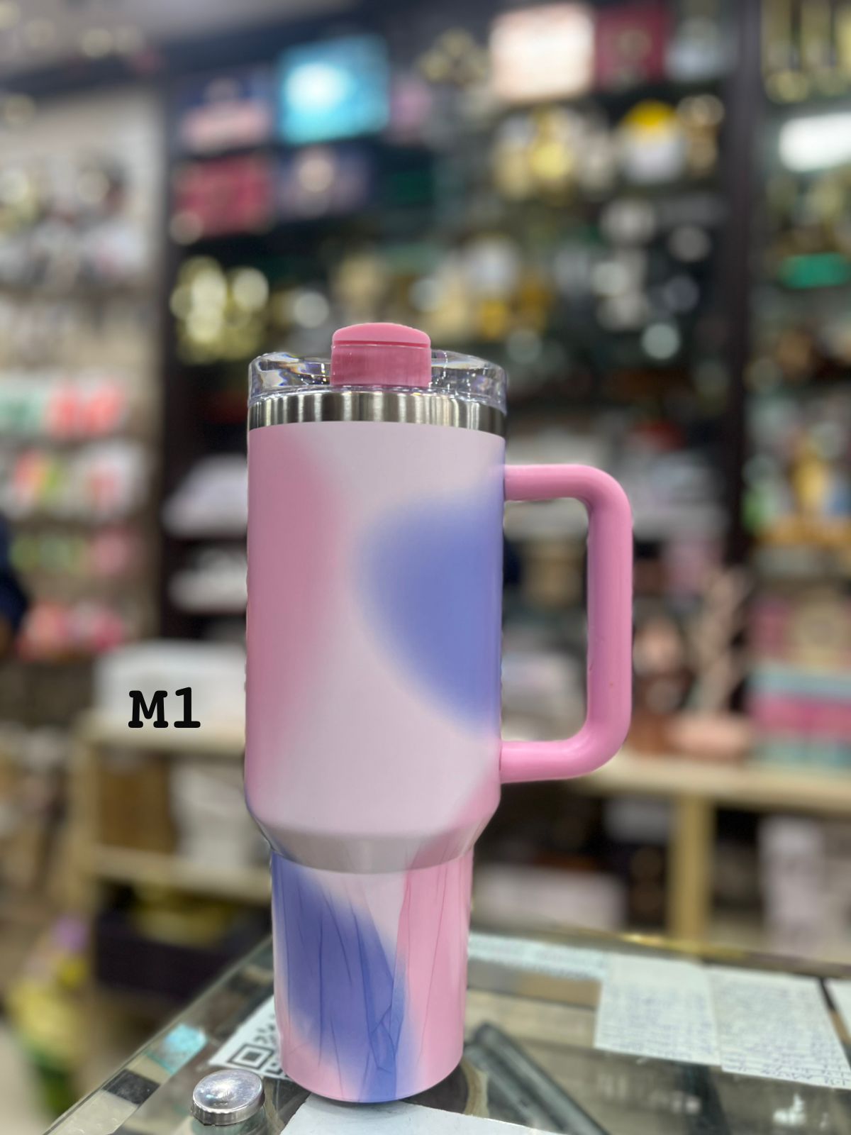 Premium Pink & Blue Gradient Cloud 40oz Tumbler – 1200ml