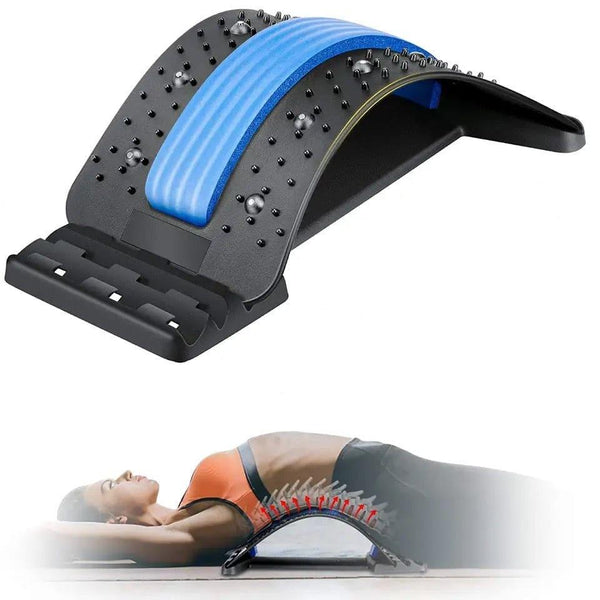 Back Stretcher Magnetotherapy Multi-Level Adjustable Back Massager.