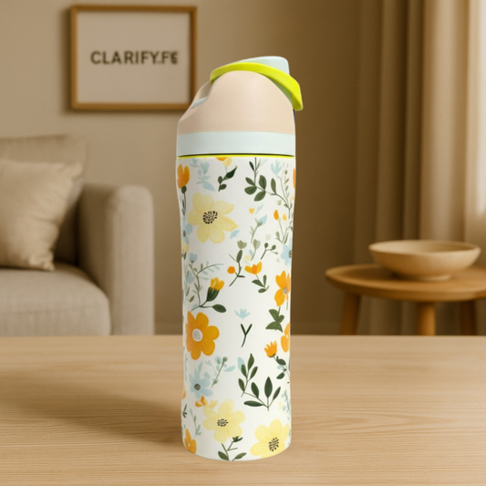 Premium Pastel Floral Owala-Style Bottle – 32oz (950ml)