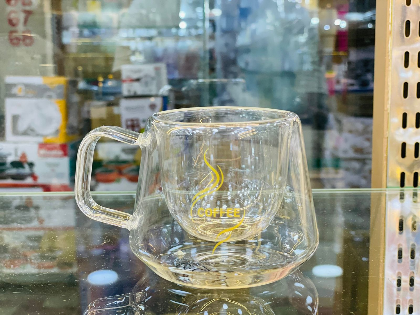 Transparent Glass Mug – 200ml Heat-Resistant Cup