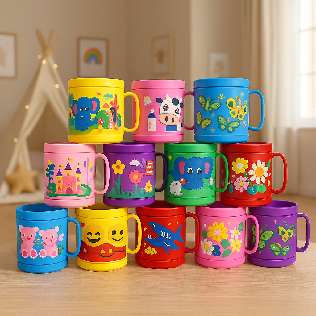 Kids Premium Cartoon Drinking Mug (Random Design)