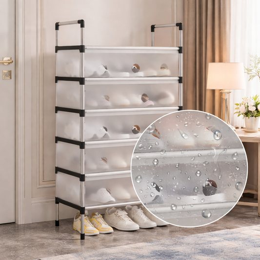 Multilayer Dustproof Shoes Rack – Spacious & Durable Organizer KT