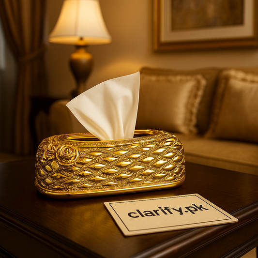 Golden Luxury Tissue Box – Designer Metal Holder