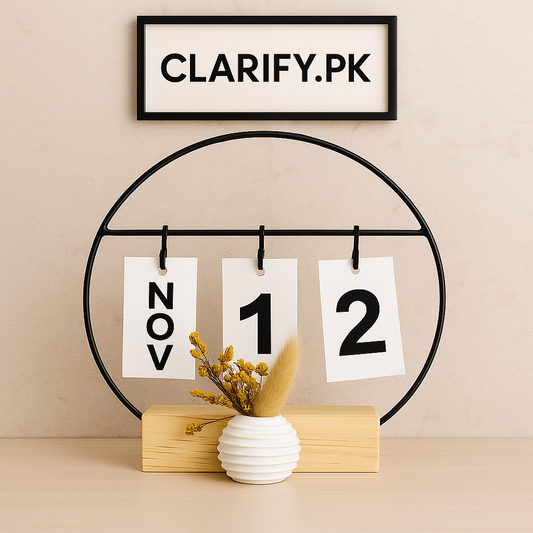 Decorative Flip Wooden Table Calendar – Desk Organizer