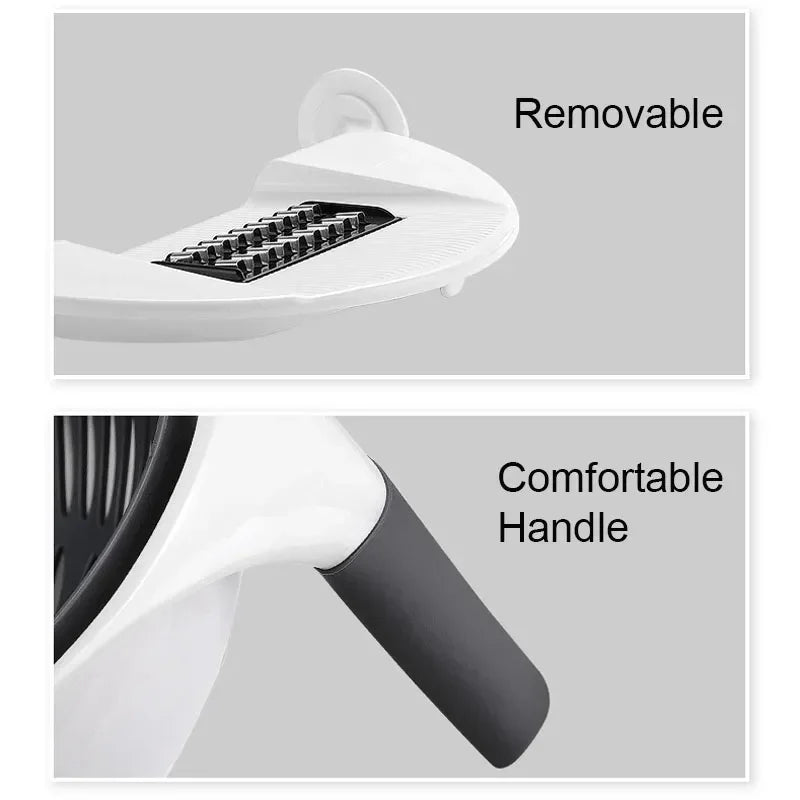 Clarify.pk 2 in 1 kitchen mandoline grater with removable blade and comfortable handle for easy food processing