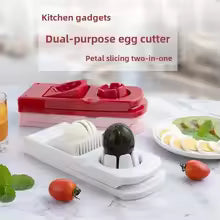 2 in 1 multifunctional kitchen tool dual purpose egg cutter with slicer for easy egg preparation