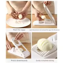 2 in 1 multifunctional kitchen tool peeling and slicing eggs easily with hand press