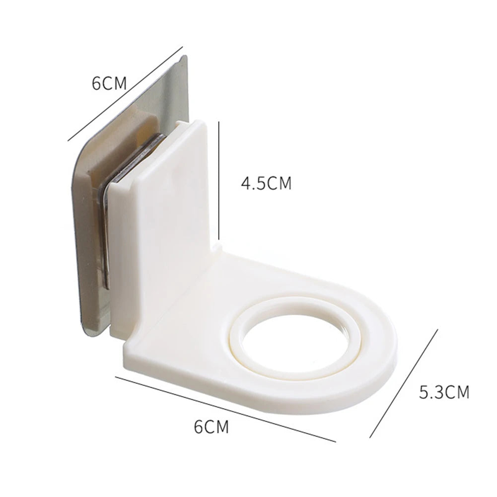 Clarify.pk 2 pieces wall mounted shampoo holder in white plastic with adhesive backing and dimensions