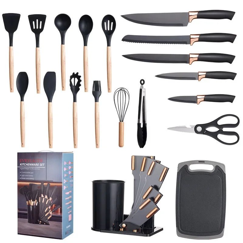 20 - Piece Silicone Kitchen Utensil Set – Heat Resistant Cooking Tools - Clarify.pk