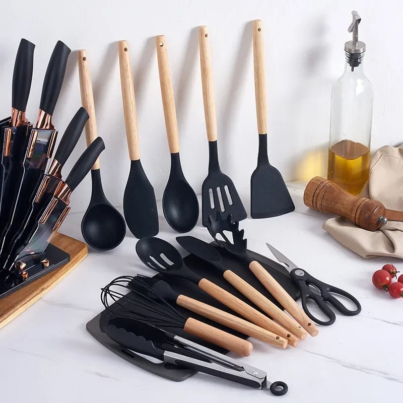 20 - Piece Silicone Kitchen Utensil Set – Heat Resistant Cooking Tools - Clarify.pk