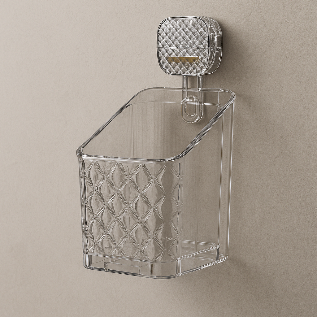 Premium Glacier Texture Suction Wall Bathroom Organizer (High Quality)