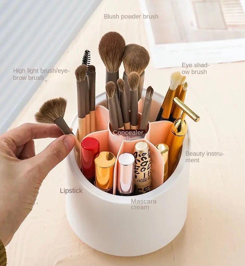 360° Rotatable Makeup Brush Holder for Easy Access and Storage - Clarify.pk