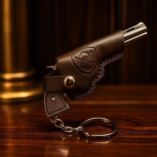 Mini Metal Gun Keychain – Stylish & Durable