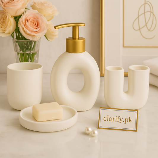 Luxury Bathroom Accessory Set – 4 Pieces