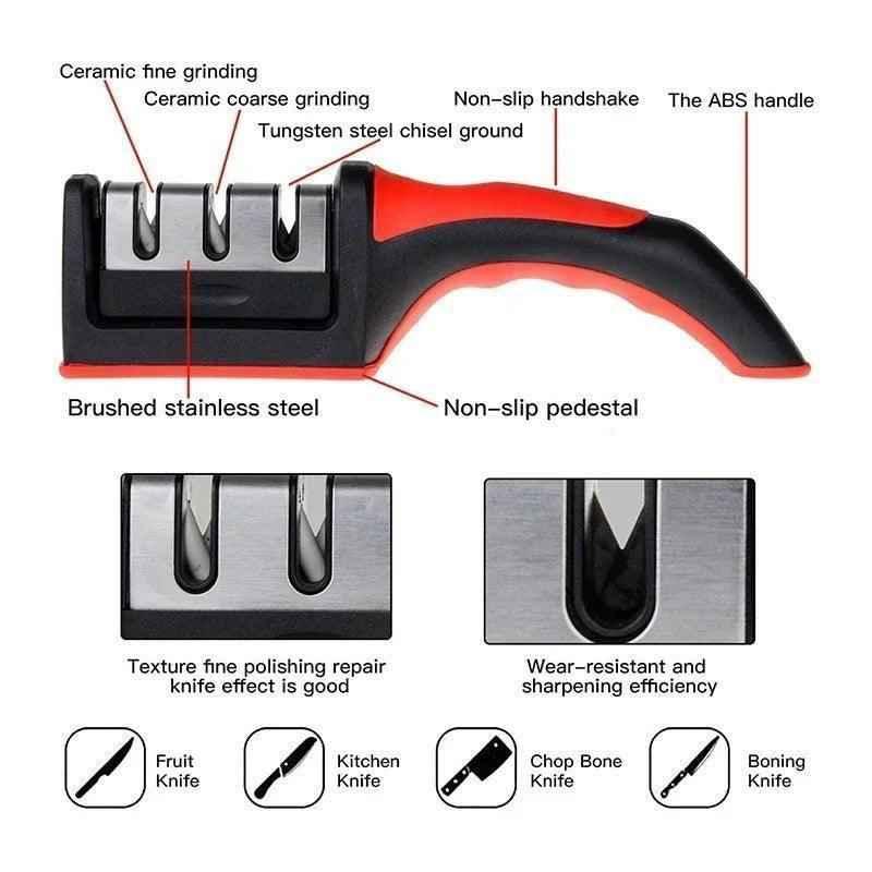 Knife Sharpener Multi-function 4 Stages Type Sharpening Tool.