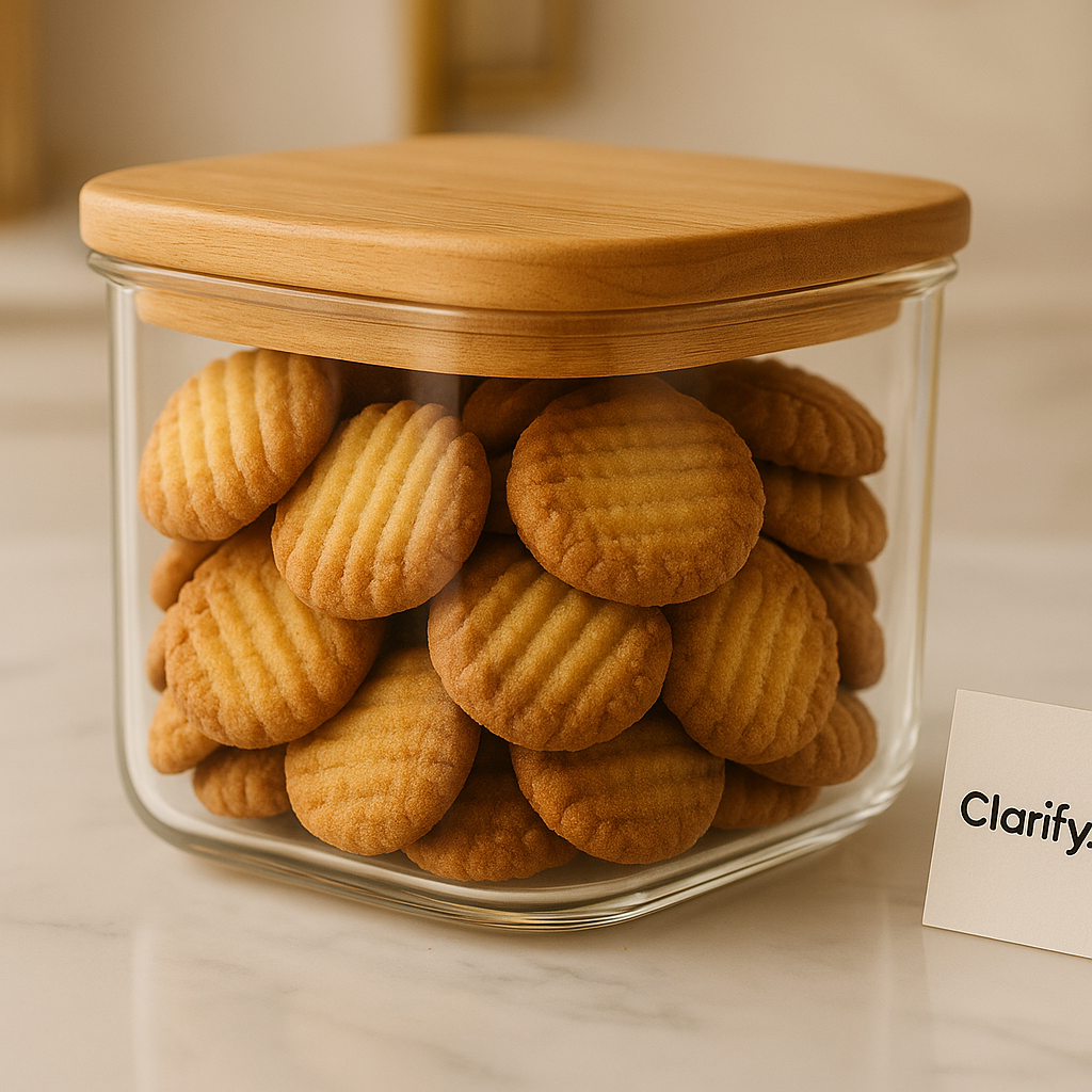Premium Small Glass Storage Jar – Airtight Bamboo Lid Kitchen Container