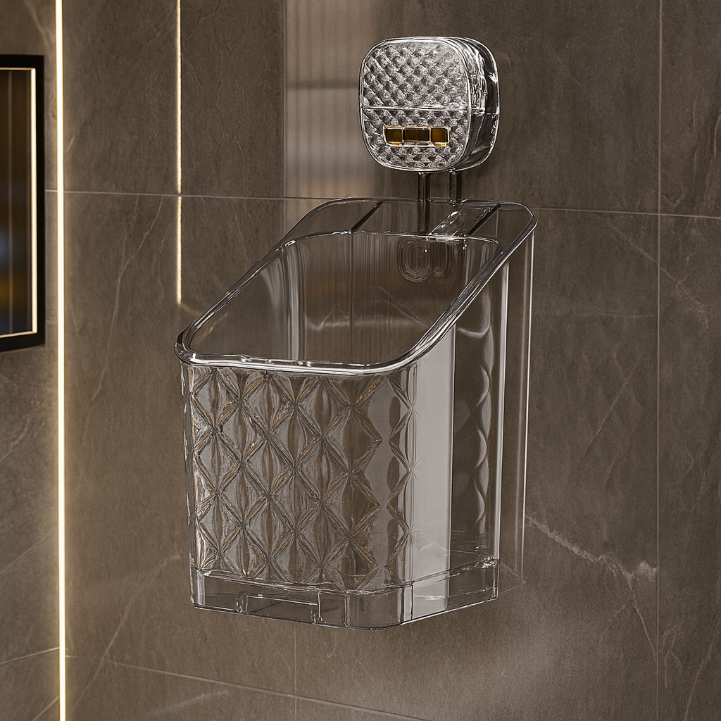 Premium Glacier Texture Suction Wall Bathroom Organizer (High Quality)